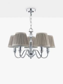 Laura Ashley Ellis 5 Arm Ceiling Light, Polished Chrome