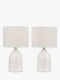 Laura Ashley Penny Ceramic Table Lamps, Set of 2, Cream