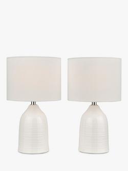 Laura Ashley Penny Ceramic Table Lamps, Set of 2, Cream - view 2, Cream