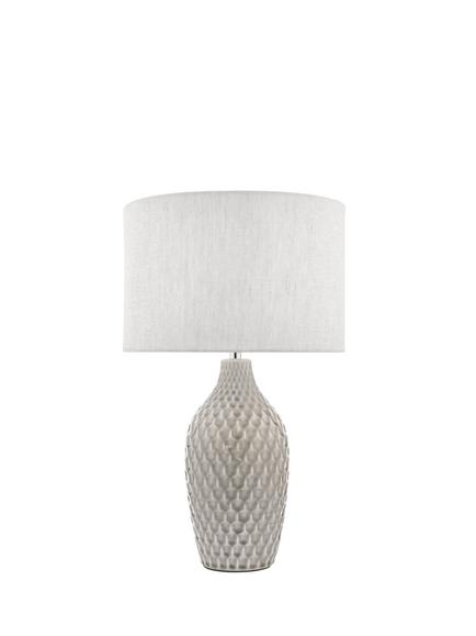 Laura Ashley Heathfield Ceramic Table Lamp, Gloss Grey - view 2, Gloss Grey