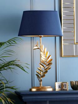 Laura Ashley Archer Leaf Table Lamp, Gold, Gold