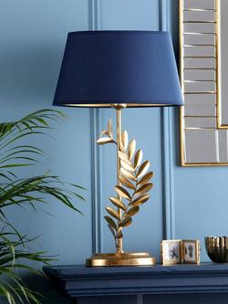 Laura Ashley Archer Leaf Table Lamp, Gold - view 2, Gold