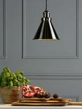 Laura Ashley Rufus Ceiling Light, Industrial Nickel