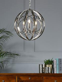 Laura Ashley Orbital Ceiling Light, Polished Nickel - view 2, Polished Nickel