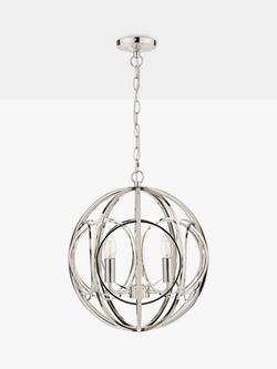 Laura Ashley Orbital Ceiling Light, Polished Nickel, Polished Nickel