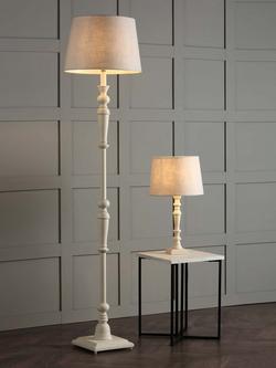 Laura Ashley Tate Candlestick Floor Lamp Base, Matt White - view 2, Matt White