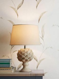 Laura Ashley Artichoke Ceramic Table Lamp, Gloss White, Gloss White