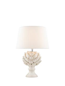 Laura Ashley Artichoke Ceramic Table Lamp, Gloss White - view 2, Gloss White