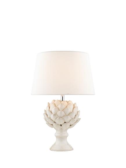 Laura Ashley Artichoke Ceramic Table Lamp, Gloss White - view 2, Gloss White