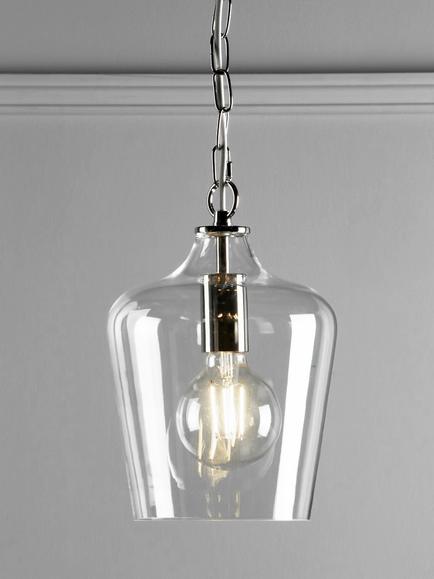 Laura Ashley Ockley Glass Ceiling Light, Clear