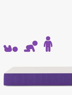 Snüz SnüzSurface Pro Cot Mattress, 132 x 70cm - view 2, White/Purple