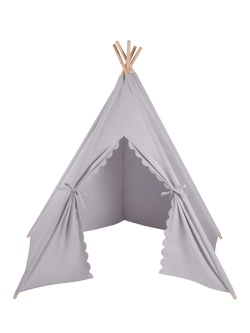The Little Green Sheep Kids' Play Teepee, Dove Grey