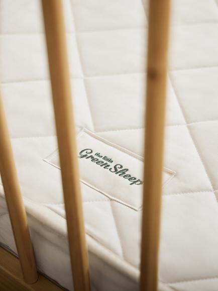 The Little Green Sheep Twist Natural Dual Sided Cot Mattress, 120 x 60cm - view 2, Off White