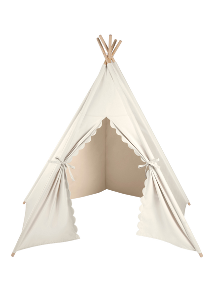 The Little Green Sheep Kids' Play Teepee, Off White