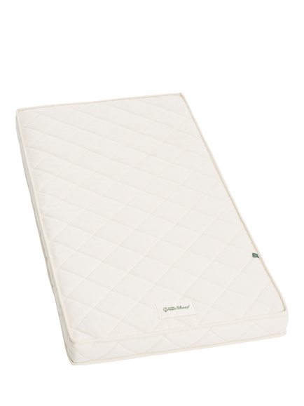 The Little Green Sheep Twist Natural Dual Sided Cotbed Mattress, 132 x 70cm, Off White