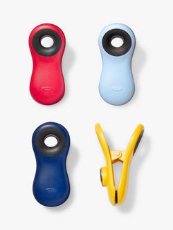 OXO Magnetic Food Bag Clips, Pack of 4, Assorted, Assorted