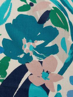 John Lewis Abstract Blossom Furnishing Fabric, Turquoise, Turquoise