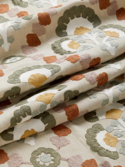 John Lewis Floral Trellis Furnishing Fabric - view 2, Putty
