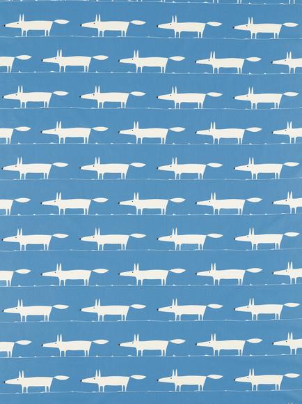 Scion Midi Fox Furnishing Fabric, Denim