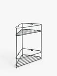 John Lewis ANYDAY Matt Black Double Shower Basket