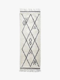 John Lewis ANYDAY Berber Style Runner Rug, Grey, L200 x W70 cm, Grey