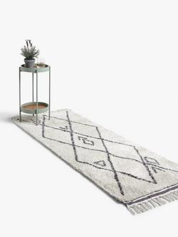 John Lewis ANYDAY Berber Style Runner Rug, Grey, L200 x W70 cm - view 2, Grey