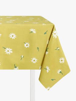 John Lewis Camomile Oilcloth Tablecloth Fabric, Yellow