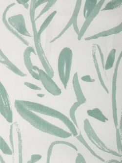 John Lewis Painted Leaves Furnishing Fabric, Dusty Green