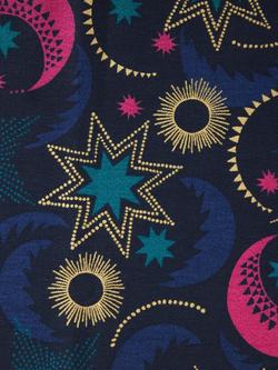 John Lewis Stars and Moons Oilcloth Tablecloth Fabric, Multi - view 2, Multi