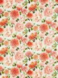 Harlequin Dahlia Furnishing Fabric, Coral/Fig Leaf/Sky