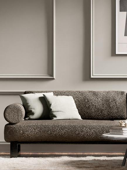 Harlequin Lyrical Furnishing Fabric - view 2, Black Earth