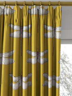 Harlequin Demoiselle Made to Measure Curtains or Roman Blind, Chartreuse/Grape - view 2, Chartreuse/Grape