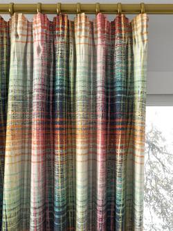Harlequin Hamada Made to Measure Curtains of Roman Blind, Fuchsia/Marine - view 2, Fuchsia/Marine