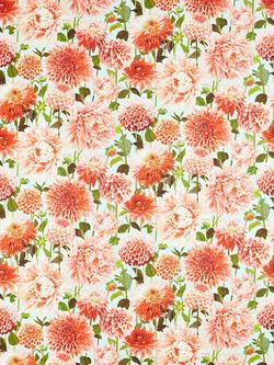 Harlequin Dahlia Made to Measure Curtains or Roman Blind, Coral/Fig Leaf/Sky, Coral/Fig Leaf/Sky