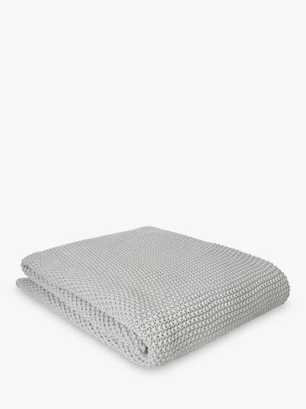Laura Ashley Parker Cotton Throw - view 2, Dove