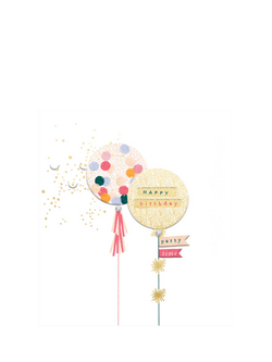 The Proper Mail Company Balloons Birthday Card, 