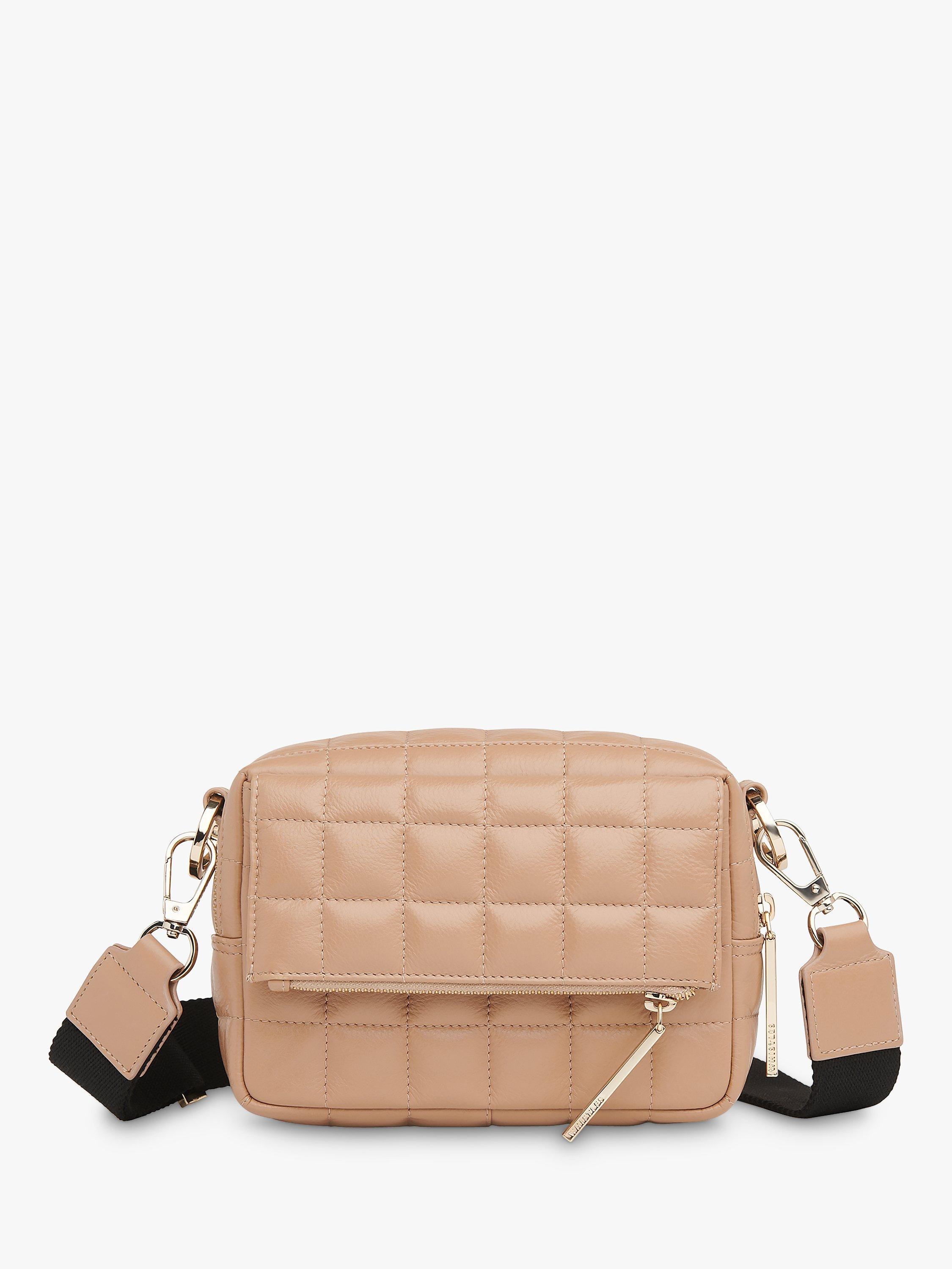 Whistles Quilted Bibi Crossbody Bag, Beige