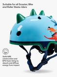 Micro Scooters Kids' Deluxe Scootersaurus 3D Bike/Scooter Safety Helmet