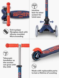 Micro Scooters Mini Deluxe Foldable Scooter - view 2, Navy