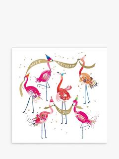 Woodmansterne Flamingos Birthday Card