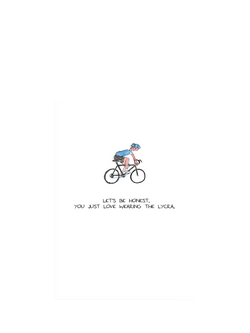 Woodmansterne Cycling Humorous Greetings Card, 