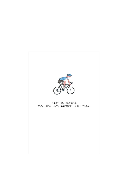 Woodmansterne Cycling Humorous Greetings Card, 