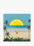 Woodmansterne Beach Sunrise Birthday Card