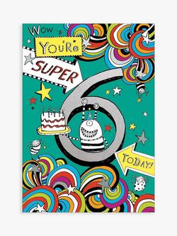 Woodmansterne Wow You're Super 6 Today Birthday Card, 