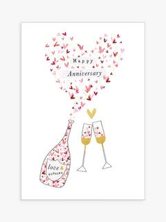Woodmansterne Bubbles Hearts Anniversary Card