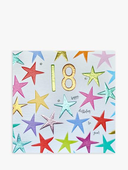 Wendy Jones Blackett Stars 18th Birthday Card, 