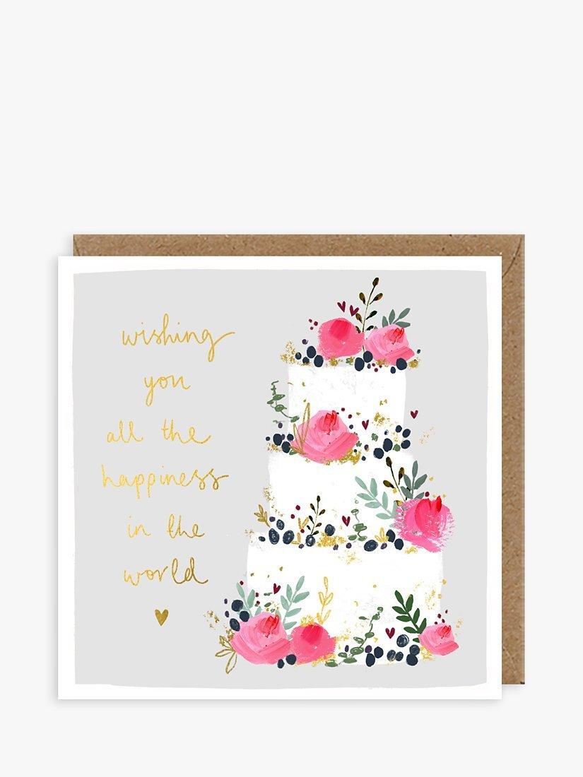 Louise Mulgrew Designs Happiness Tiered Cake Wedding Day Card