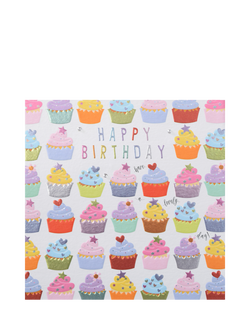 Wendy Jones Blackett Cupcakes Birthday Card, Multi