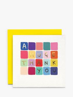 Susan O'Hanlon Coloured Squares Thank You Card, 