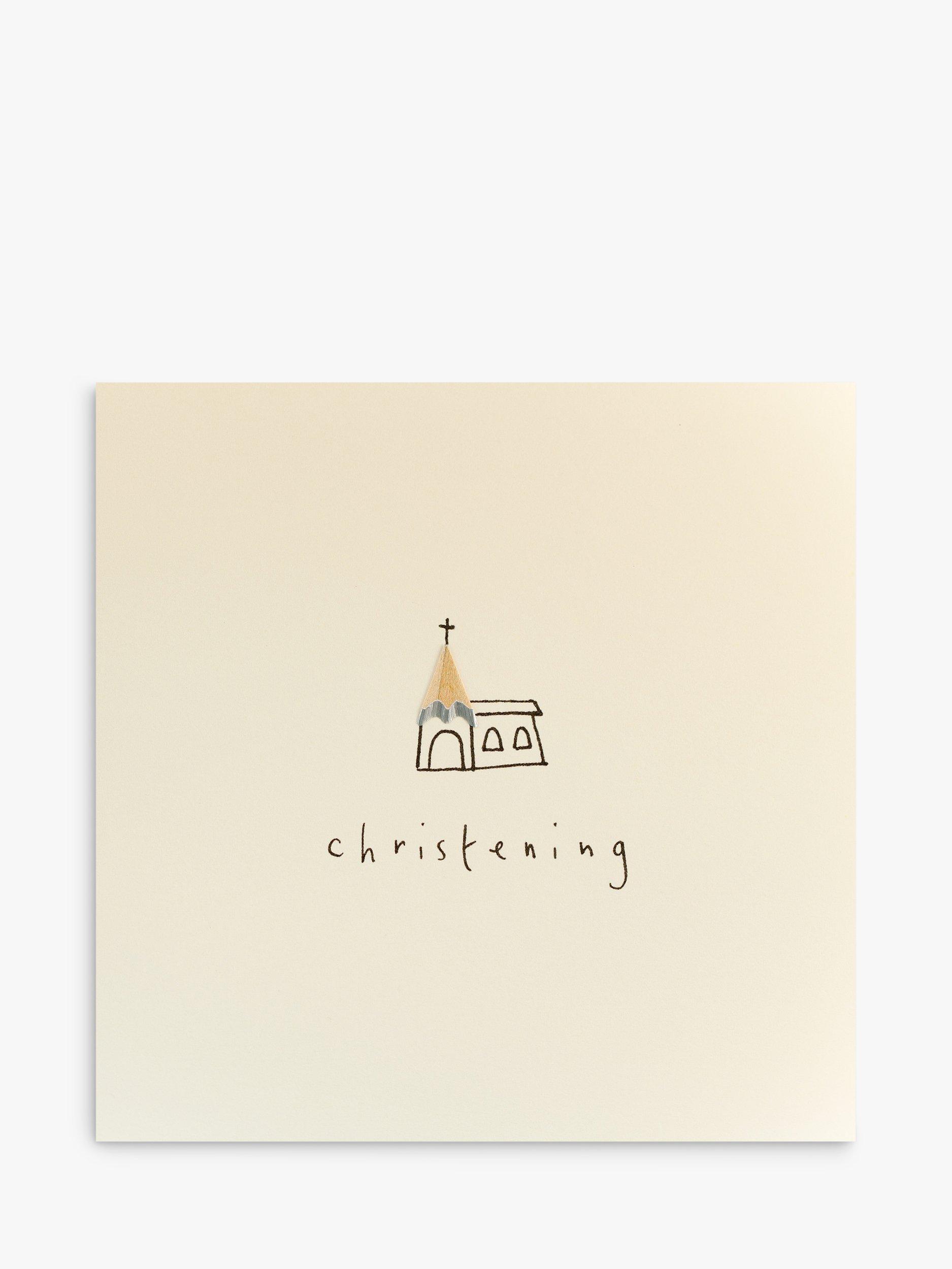 Ruth Jackson Church Pencil Shaving Christening Card